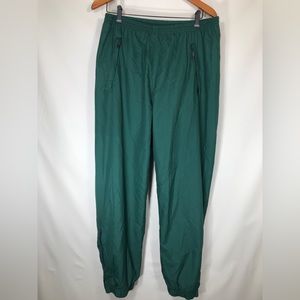 Eddie Bauer Pants Mens Medium Green Rain Snow Windbreaker Winter Ankle Zip
